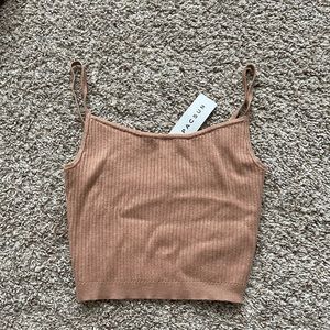 pacsun cropped knit tank